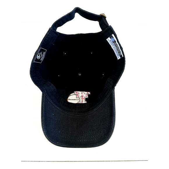 Texas Tech Double Red T Basketball Cool Fit Strap Back Adult Black Cap - Picture 6 of 8